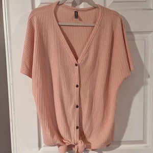 IWOLLENCE Women's Waffle Knit Tunic Top
